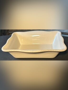 Bico Speckled Cream Ceramic Baking Dish 10”X8”